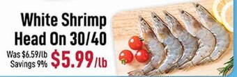 Seafood City White Shrimp Head On 30/40 offer