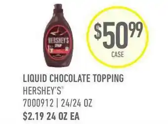 US Foods Chef's Store Hershey's Liquid Chocolate Topping offer