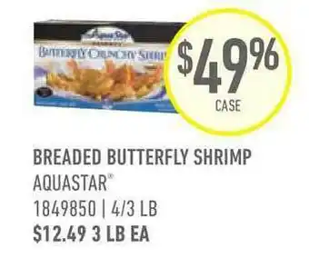 US Foods Chef's Store Aquastar Breaded Butterfly Shrimp offer
