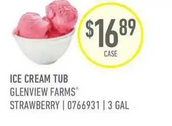 US Foods Chef's Store Glenview Farms Ice Cream Tub offer