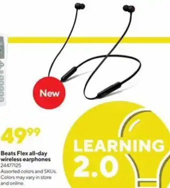 Staples Beats Flex All-Day Wireless Earphones 24477125 offer