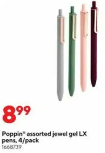 Poppin Assorted Jewel Gel LX Pens