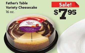 Family Dollar Father's table variety cheesecake offer