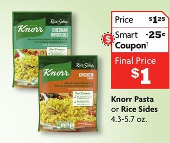 Family Dollar Knorr pasta or rice sides offer