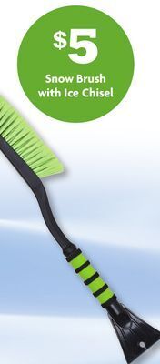 Family Dollar Snow brush with ice chisel offer