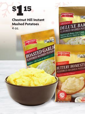 Family Dollar Chestnut hill instant mashed potatoes offer