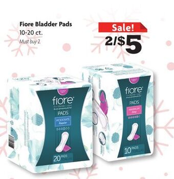 Family Dollar Fiore bladder pads offer