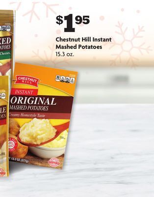 Family Dollar Chestnut hill instant mashed potatoes offer