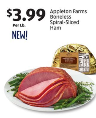 Aldi Appleton farms boneless spiral-sliced ham offer