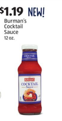 Aldi Burman's cocktail sauce offer