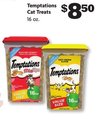 Family Dollar Temptations cat treats offer
