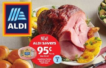Aldi Appleton farms spiral-sliced half ham offer