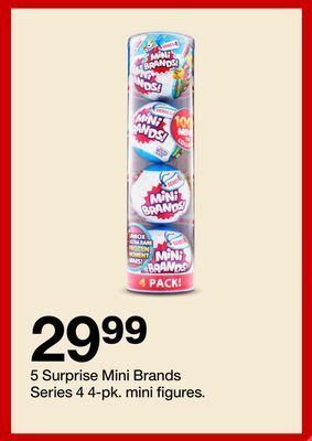 Target 5 surprise mini brands series 4 4-pk. mini figures offer