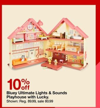 Target Bluey ultimate lights & sounds playhouse with lucky offer