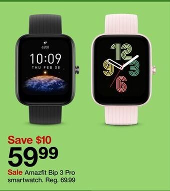 Target Amazfit bip 3 pro smartwatch offer
