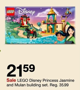 Target Lego disney princess jasmine and mulan building set offer