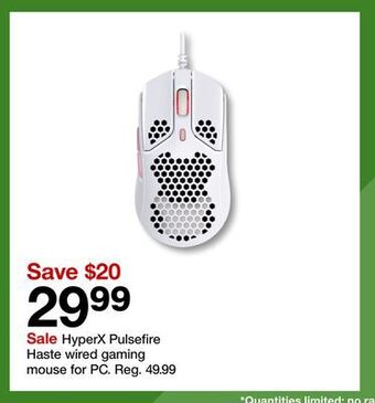 Target Hyperx pulsefire haste wired gaming mouse for pc offer