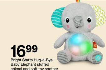 Target Bright starts hug-a-bye baby elephant stuffed animal and soft toy soother offer