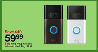 Target Ring 1080p wireless video doorbell offer