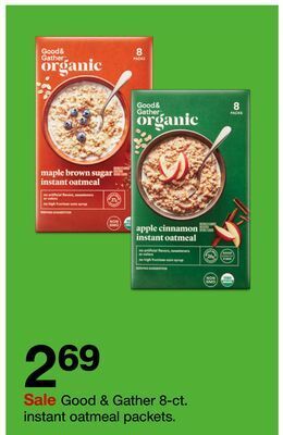 Target Good & gather 8-ct. instant oatmeal packets offer