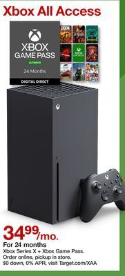 Target Xbox series x + xbox game pass offer