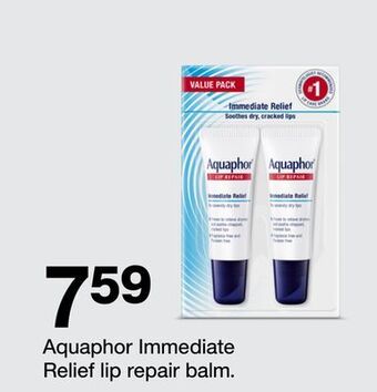 Target Aquaphor immediate relief lip repair balm offer