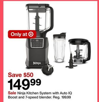 Target Ninja kitchen system with auto iq boost and 7-speed blender offer