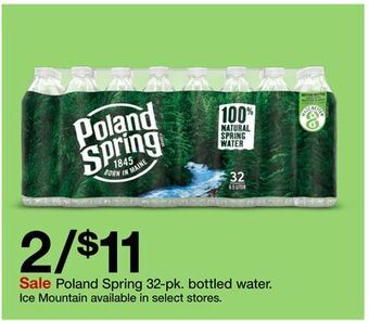 Target Poland spring 32-pk. bottled water offer