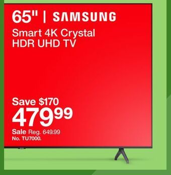 Target Samsung 65" smart 4k crystal hdr uhd tv offer