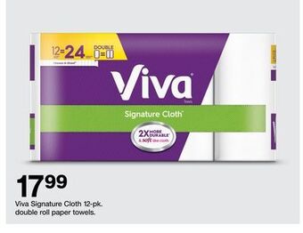 Target Viva signature cloth 12-pk. double roll paper towels offer