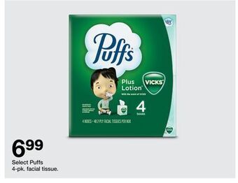 Target Select puffs 4-pk. facial tissue offer