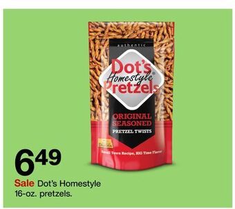 Target Dot's homestyle 16 - oz. pretzels. offer