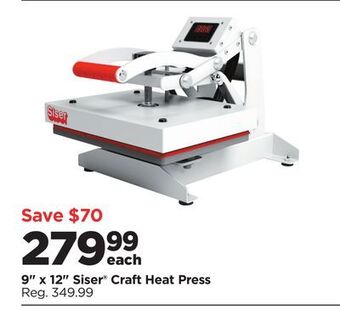 Michaels 9" x 12" siser® craft heat press offer