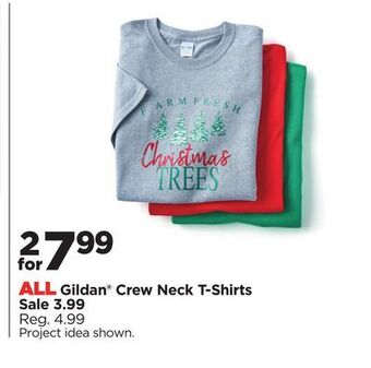 Michaels All gildan® crew neck t-shirts offer
