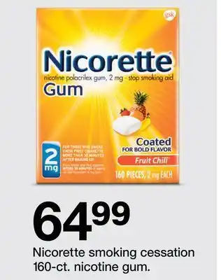 Target Nicorette smoking cessation 160-ct. nicotine gum offer