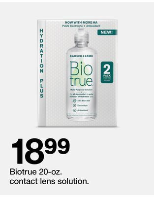 Target Biotrue 20-oz. contact lens solution offer