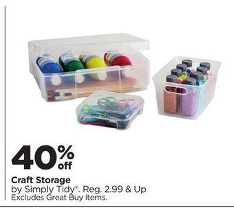 Michaels Craft storage by simply tidy® offer