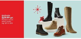 JC Penney Women's boots offer