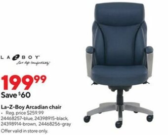 Staples La-Z-Boy Arcadian Chair offer