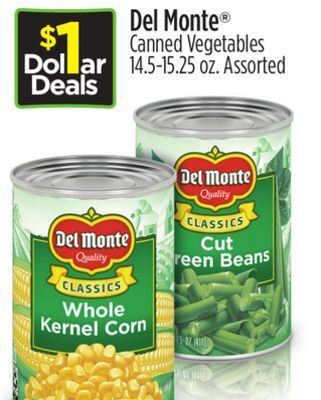 Dollar General Del monte® canned vegetables offer