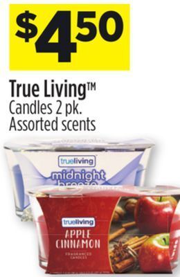 Dollar General True living™ candles offer