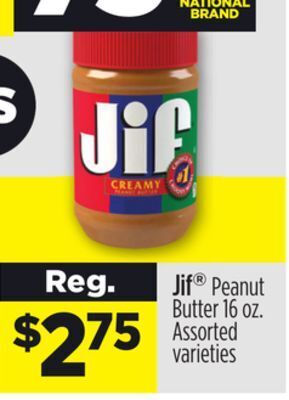 Dollar General Jif® peanut butter offer