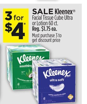 Dollar General Kleenex® facial tissue cube ultra or lotion offer