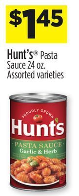 Dollar General Hunt's® pasta sauce offer
