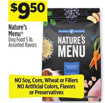 Dollar General Nature's menu® dog food offer