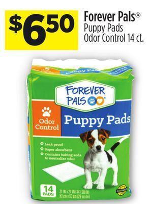 Dollar General Forever pals® puppy pads odor control offer