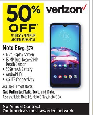 Dollar General Verizon moto e offer