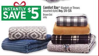 Dollar General Comfort bay® blankets or throws offer