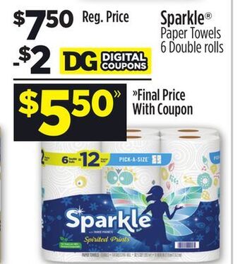 Dollar General Sparkle® paper towels offer