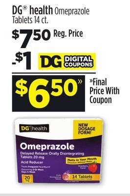 Dollar General Dg® health omeprazole tablets offer